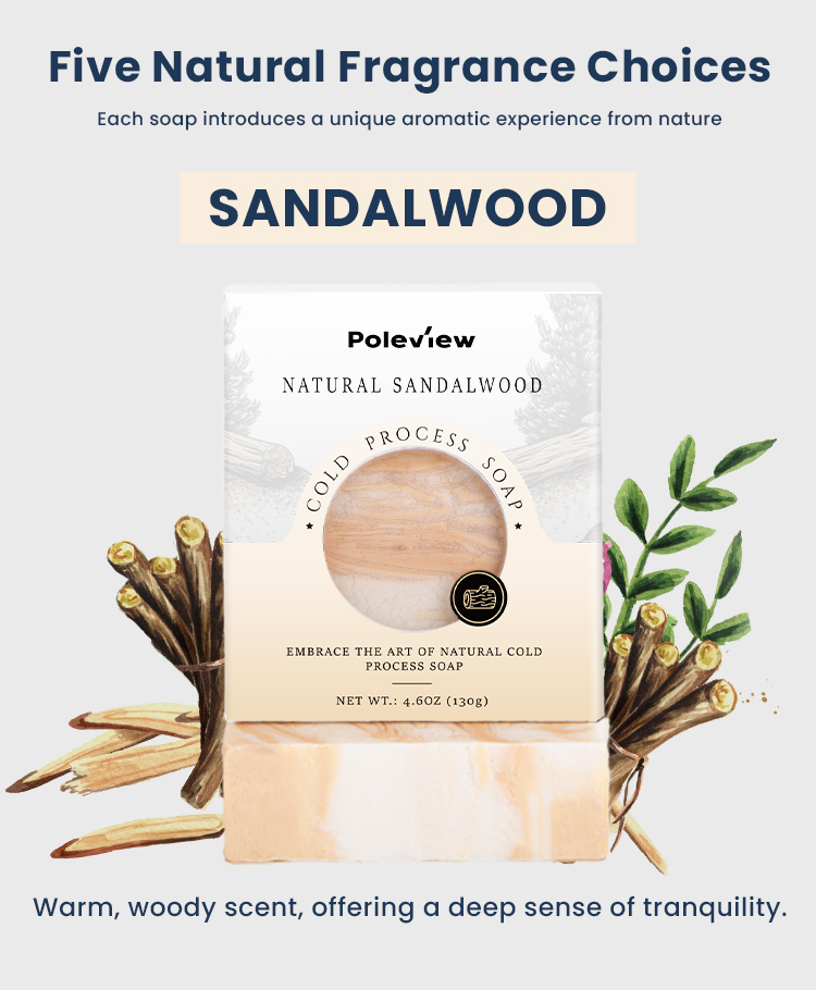 Poleview Gute Qualität 100% Veganer Bio -Sheabutter Natürliche Handgefertigte Seife Aus Kaltem Prozess Feuchtigkeitsspendende Seifenstange