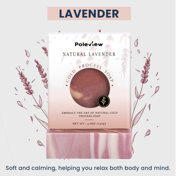 Poleview Gute Qualität 100% Veganer Bio -Sheabutter Natürliche Handgefertigte Seife Aus Kaltem Prozess Feuchtigkeitsspendende Seifenstange