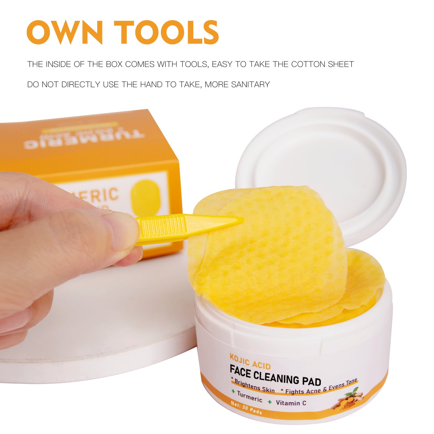 Großhandel Für Kurkuma-Reinigungspads Mit Eigenmarke