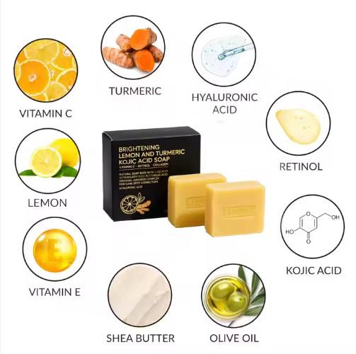 OEM-Zitronen-Kurkuma- und Kojisäure-Seife